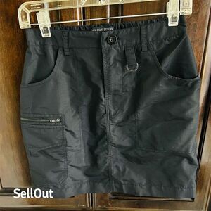 Urban Outfitters Women's Cargo Skirt S Black Belted Knee Length Casual